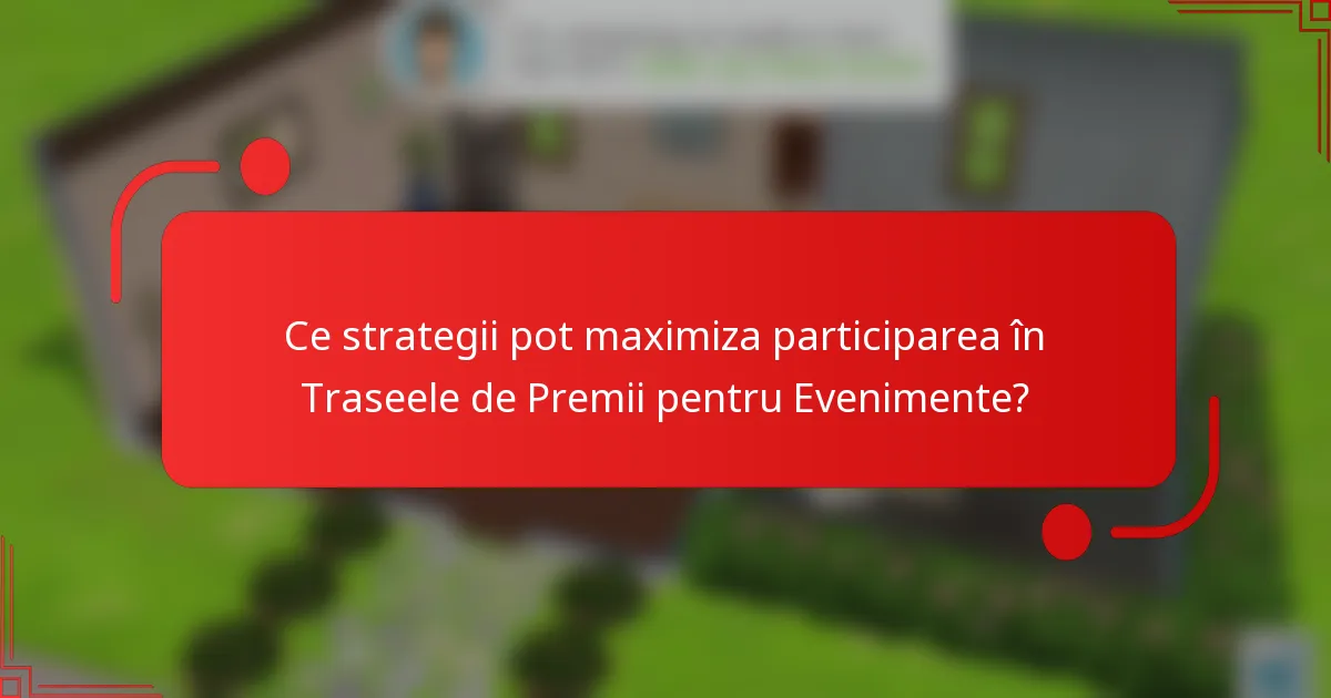 Ce strategii pot maximiza participarea în Traseele de Premii pentru Evenimente?
